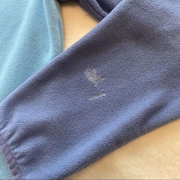 Columbia 2 Tone Blue 4 Snap Neck Fleece Pullover Size Large - Picture 8 of 11